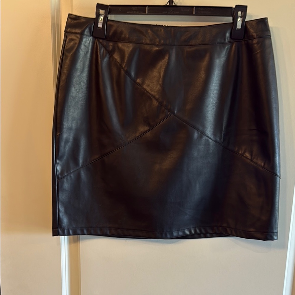 Black Asymmetrical Mini Pencil Skirt